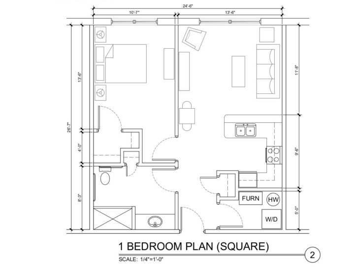 1 bedroom plan